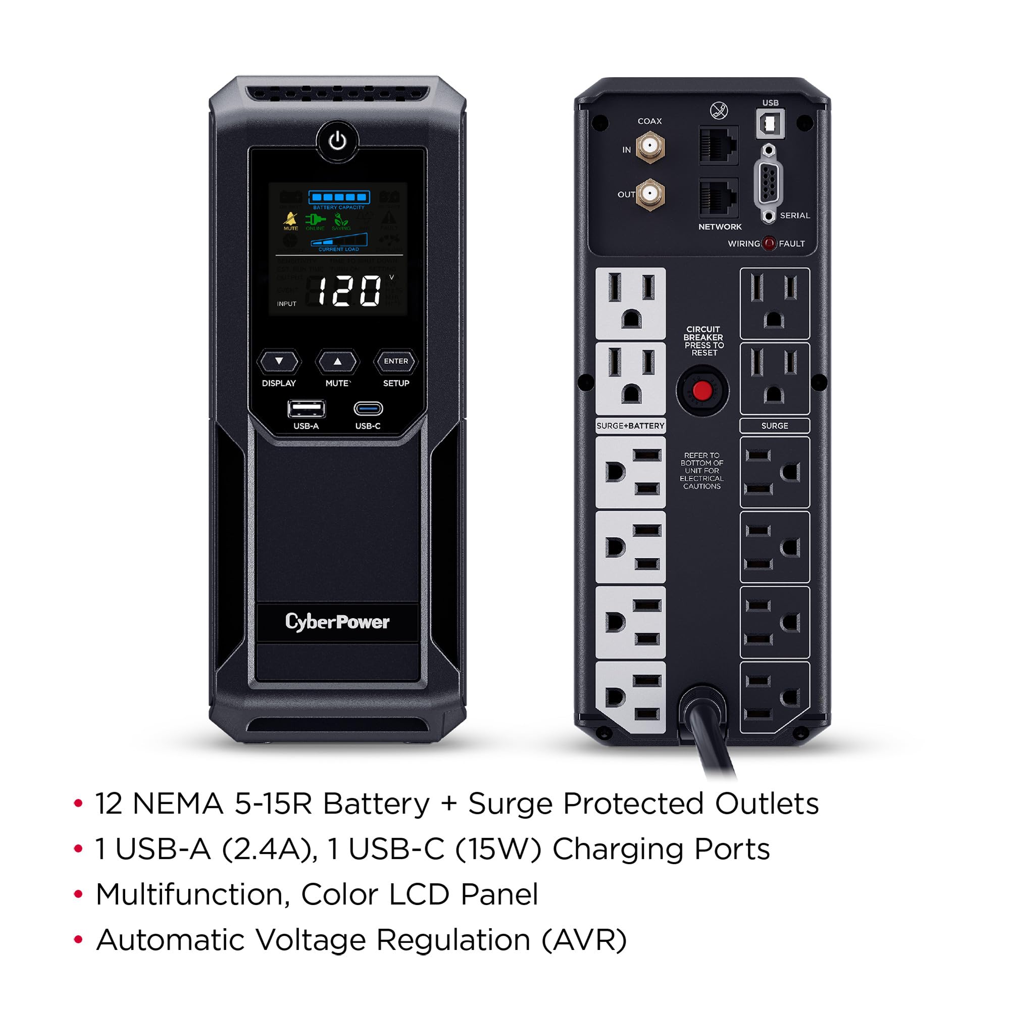 Amazon.com: CyberPower CP1500AVRLCD3 Intelligent LCD UPS Amazon.com: CyberPower CP1500AVRLCD3 Intelligent LCD UPS